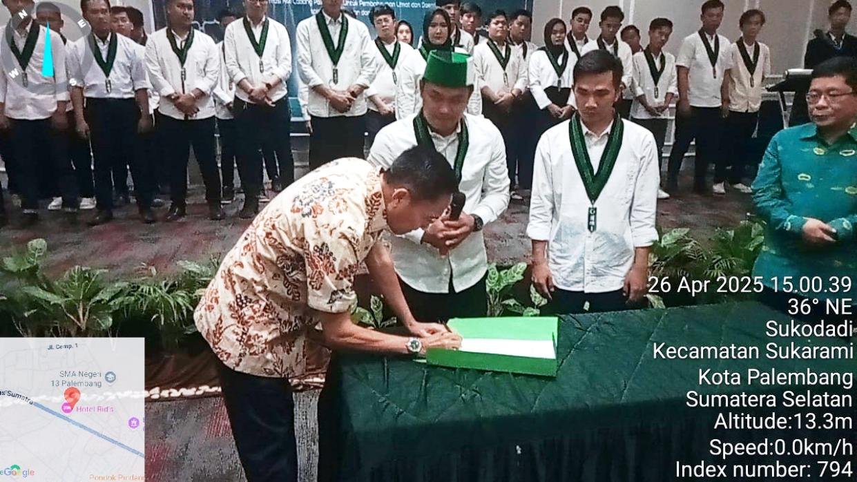 Bayu Pratama resmi dilantik sebagai Ketua Umum HMI Cabang Palembang periode 2025–2026. Pelantikan yang berlangsung di Ballroom Hotel The Rids Palembang ini dihadiri Walikota, pengurus PB HMI, dan tokoh daerah